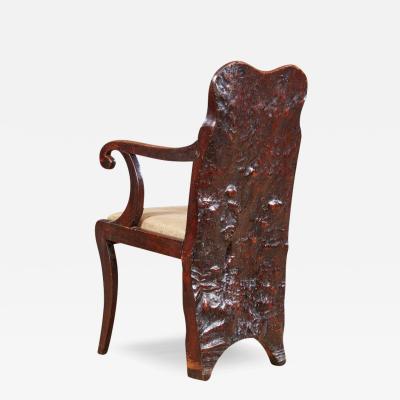 Rare Specimen Burl Oak Chair