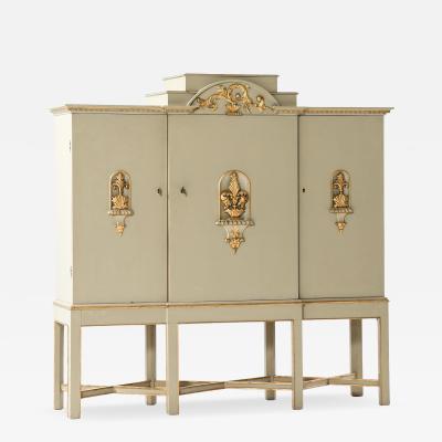 Rare Swedish Grace Cabinet in Paint and Wood 1920s