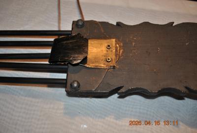 Rare Tibetan rosewood and leather crossbow and quiver