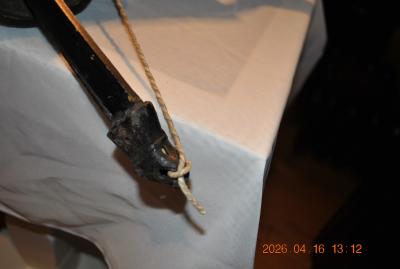 Rare Tibetan rosewood and leather crossbow and quiver