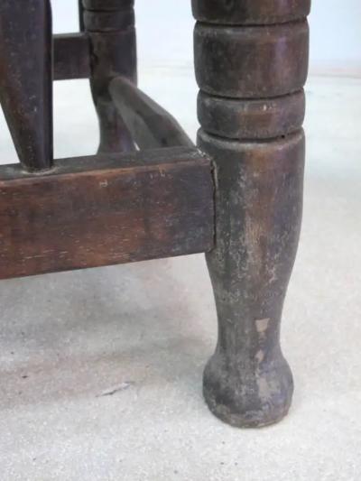 Rare Vintage 1950s Ashanti Throne Chair With Metal Studs