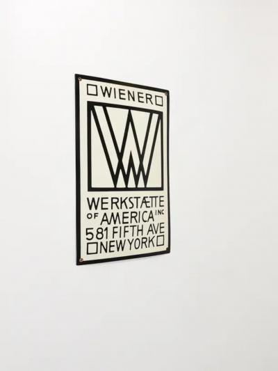 Rare Wiener Werkst tte of America Inc New York Enameled Advertising Sign