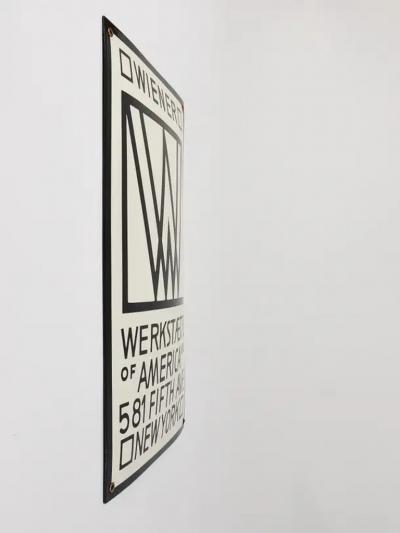 Rare Wiener Werkst tte of America Inc New York Enameled Advertising Sign