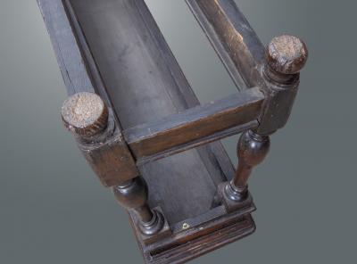 Rare and Documented Pair of Charles II Long Joined Oak Benches c 1674