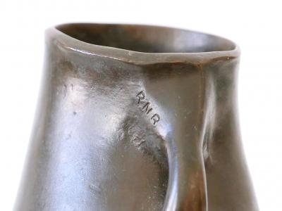 Rare and Elegant Mid Century Modern Bronze Vase Germany 1960s Signed RNR