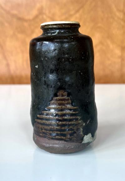 Rare and Fine Antique Japanese Ceramic Ko Satsuma Chaire Tea Caddy