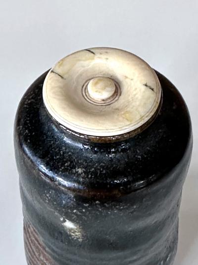 Rare and Fine Antique Japanese Ceramic Ko Satsuma Chaire Tea Caddy