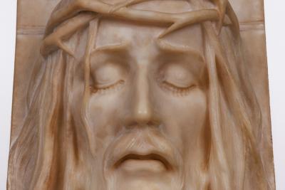 Rare and Important Italian Alabaster Bust Sculpture of Jesus Christ C 1860