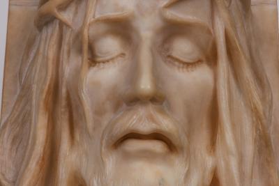 Rare and Important Italian Alabaster Bust Sculpture of Jesus Christ C 1860