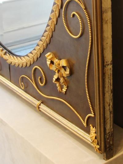 Rare and Important Woodwork Mirror in Louis XVI style circa 1880