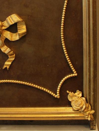 Rare and Important Woodwork Mirror in Louis XVI style circa 1880