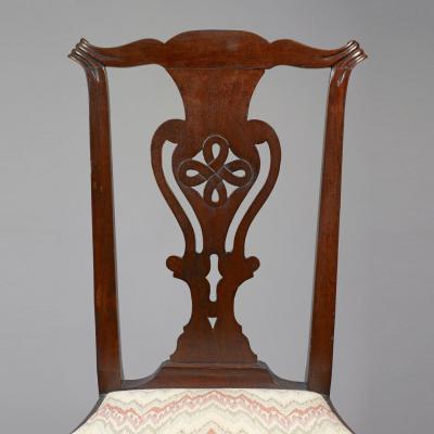 Rare and Possibly Unique Transitional Chippendale Balloon Seat Side Chair
