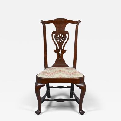 Rare and Possibly Unique Transitional Chippendale Balloon Seat Side Chair