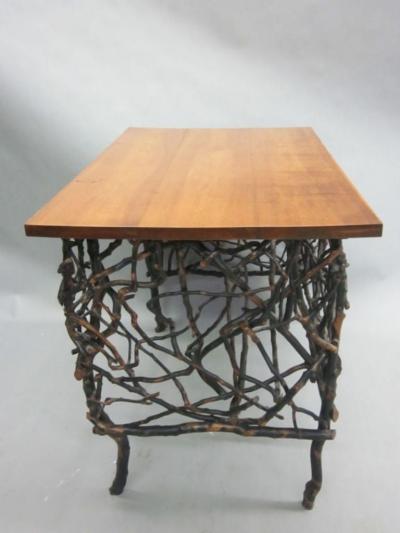 Rare and Unique Modern Craftsman Adirondack Twig Writing Desk