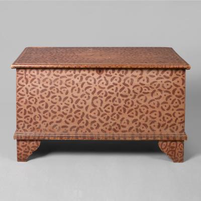 Rare and Unusual Paint Decorated Blanket Chest