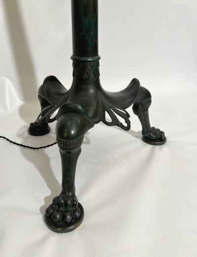 Rare bronze floor lamp in neoclassical style Paris France circa 1880