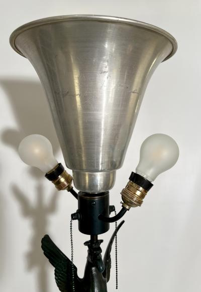 Rare bronze floor lamp in neoclassical style Paris France circa 1880