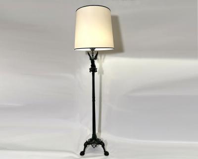 Rare bronze floor lamp in neoclassical style Paris France circa 1880
