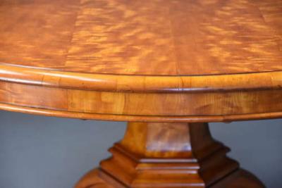Rare mid 19th century satin birch tilt top breakfast table