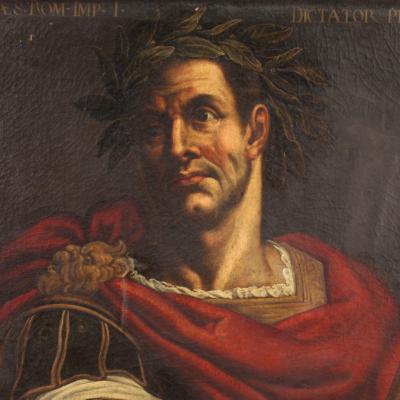 Rare painting portrait of Julius Caesar from the 17th century