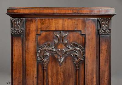 Rare pair of 18thc Chippendale pedestal cabinets of exceptional colour