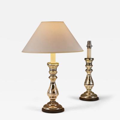 Rare pair of English 1940s Mercury table Lamps