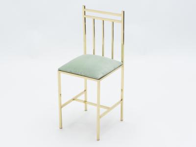 Rare pair of brass childs chairs Attr Marc Duplantier 1960s