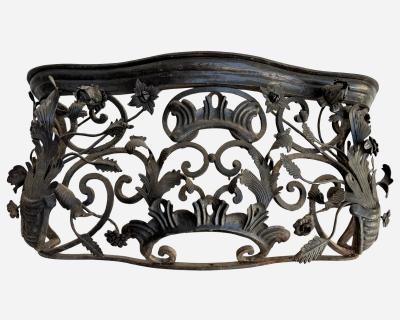 Rare pair of window railings in wrought iron France circa 1850