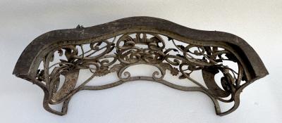 Rare pair of window railings in wrought iron France circa 1850