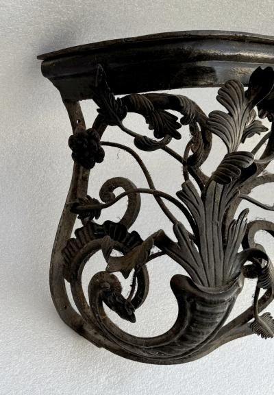 Rare pair of window railings in wrought iron France circa 1850