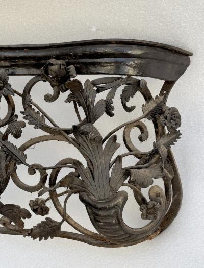 Rare pair of window railings in wrought iron France circa 1850