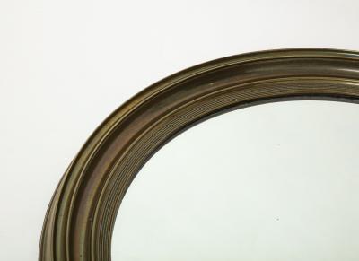 Rare solid brass round looking glass