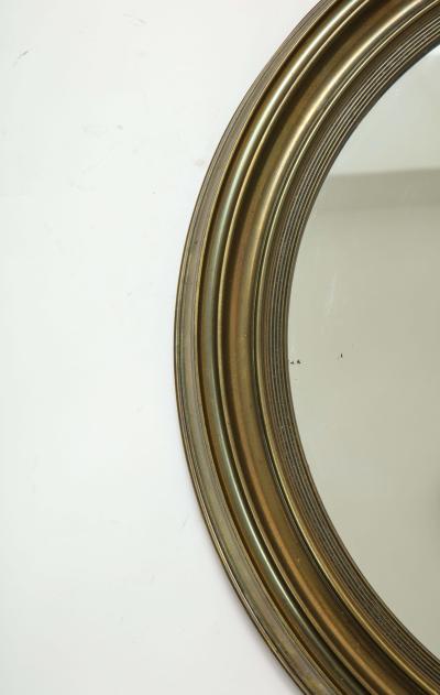Rare solid brass round looking glass