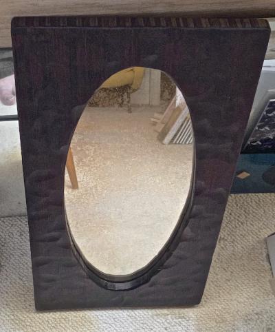 Rarest mirror in solid wood crafted A la gouge 
