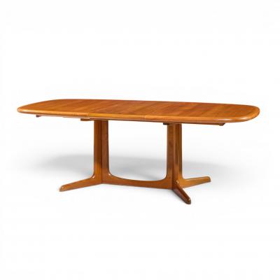 Rasmus Mid Century Danish Teak Expanding Dining Table with 2 Leaves
