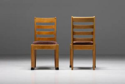 Rationalist Dining Chairs in Oak Holland 1920s