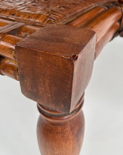 Rattan British Colonial Style Plantation Planters Chair Woven Seat