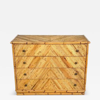 Rattan Chest of Drawers Italy 1970s