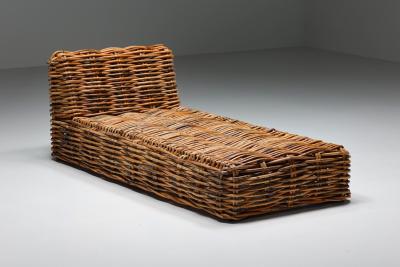 Rattan Day Bed Chaise Longues 1960s