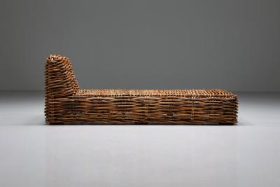 Rattan Day Bed Chaise Longues 1960s
