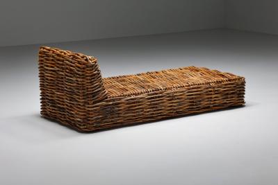 Rattan Day Bed Chaise Longues 1960s