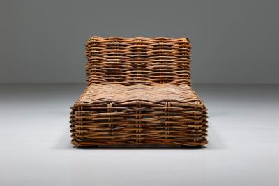 Rattan Day Bed Chaise Longues 1960s