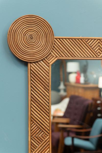 Rattan Wall Mirror by Rene Houben