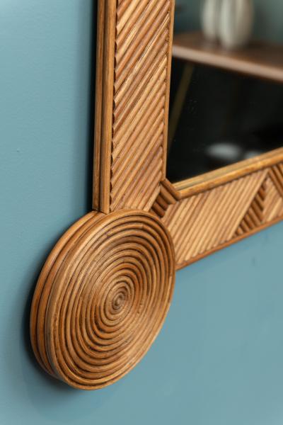 Rattan Wall Mirror by Rene Houben