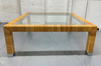 Rattan Wrapped Coffee Table