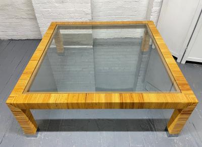 Rattan Wrapped Coffee Table