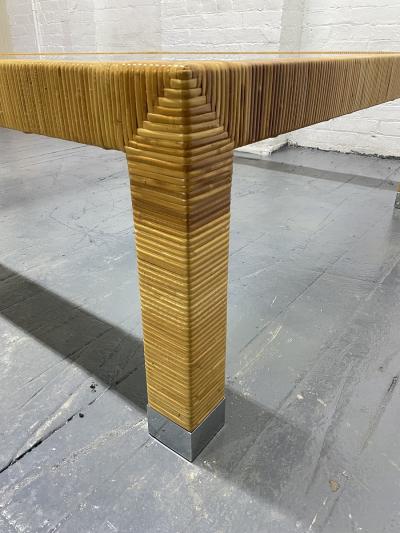Rattan Wrapped Coffee Table