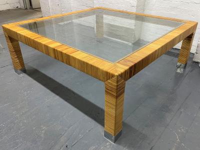Rattan Wrapped Coffee Table