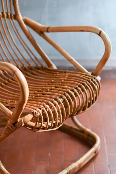 Rattan armchair Italy 1970