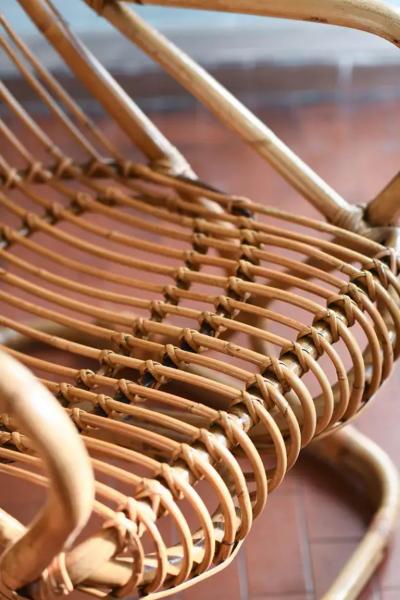 Rattan armchair Italy 1970